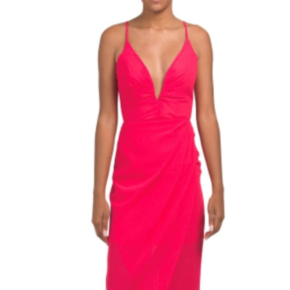 WHITE CLOSET Sleeveless V-neck Wrap Style Dress